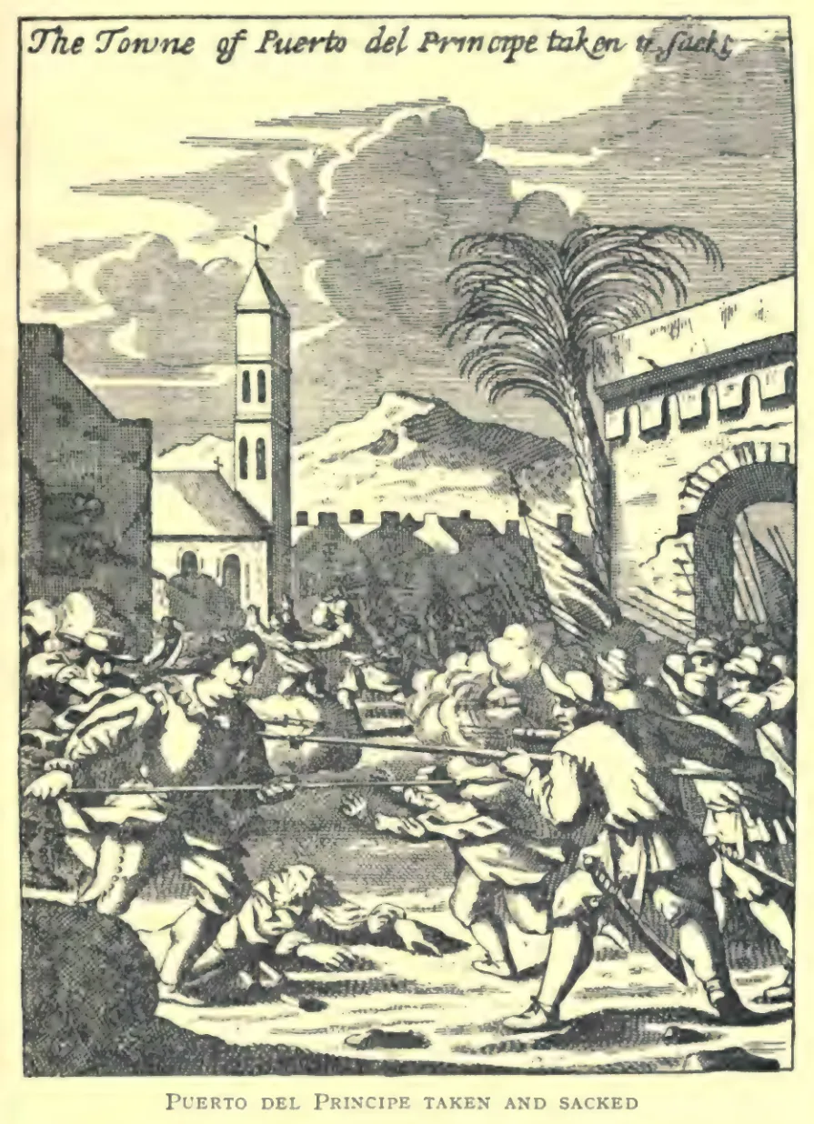 Henry Morgan leading the sacking of Puerto del Principe.